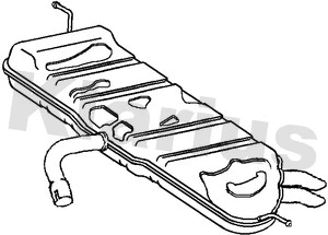 220899 KLARIUS Глушитель выхлопных газов конечный (фото 1)