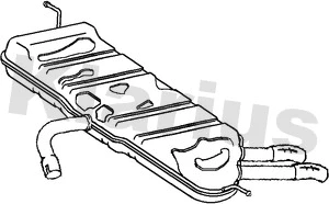 221172 KLARIUS Глушитель выхлопных газов конечный (фото 1)