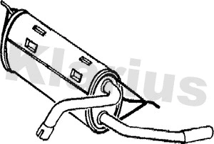 230292 KLARIUS Глушитель выхлопных газов конечный (фото 1)