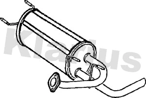 DN404M KLARIUS Глушитель выхлопных газов конечный (фото 1)