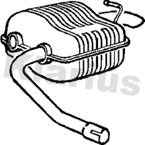 FE496E KLARIUS Глушитель выхлопных газов конечный (фото 1)