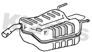 GM446W KLARIUS Глушитель выхлопных газов конечный (фото 1)