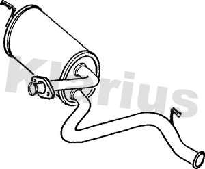 LR145J KLARIUS Глушитель выхлопных газов конечный (фото 1)