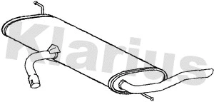 SE187W KLARIUS Глушитель выхлопных газов конечный (фото 1)