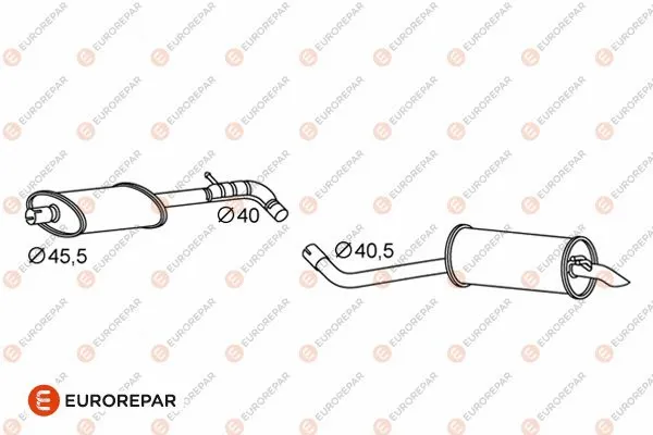 1609209680 EUROREPAR Глушитель выхлопных газов конечный (фото 1)