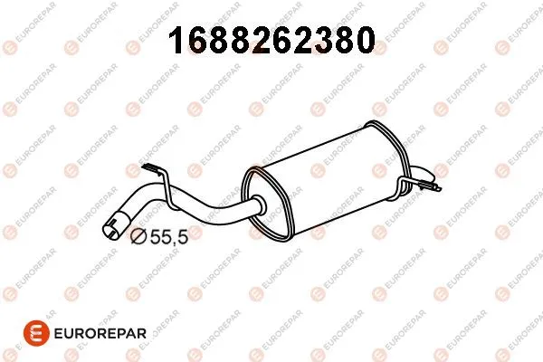 1688262380 EUROREPAR Глушитель выхлопных газов конечный (фото 1)