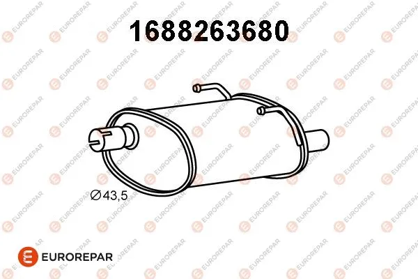 1688263680 EUROREPAR Глушитель выхлопных газов конечный (фото 1)