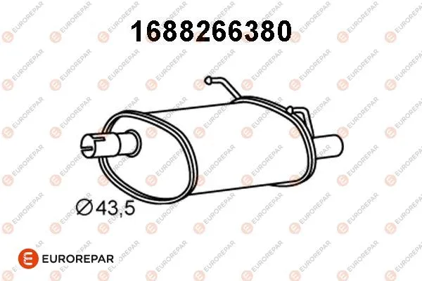 1688266380 EUROREPAR Глушитель выхлопных газов конечный (фото 1)