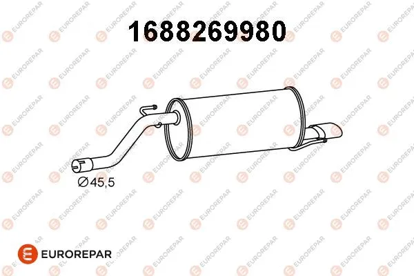 1688269980 EUROREPAR Глушитель выхлопных газов конечный (фото 1)