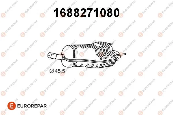 1688271080 EUROREPAR Глушитель выхлопных газов конечный (фото 1)