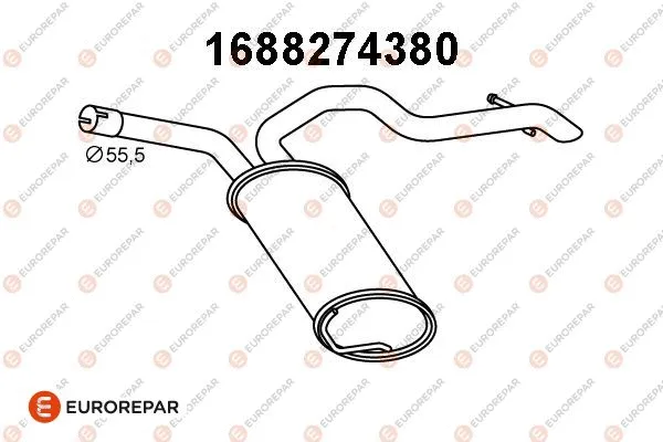 1688274380 EUROREPAR Глушитель выхлопных газов конечный (фото 1)