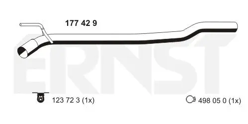 177429 ERNST Ремонтная трубка, катализатор (фото 1)