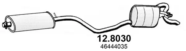 12.8030 ASSO Средний / конечный глушитель ОГ (фото 1)