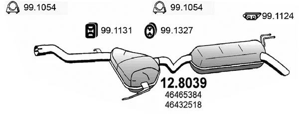 12.8039 ASSO Средний / конечный глушитель ОГ (фото 1)