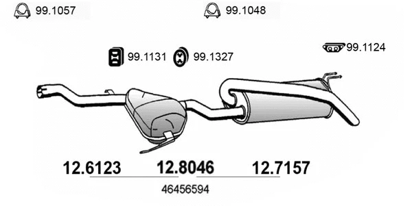 12.8046 ASSO Средний / конечный глушитель ОГ (фото 1)