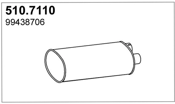 510.7110 ASSO Средний / конечный глушитель ОГ (фото 1)