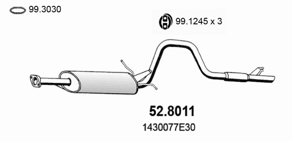 52.8011 ASSO Средний / конечный глушитель ОГ (фото 1)