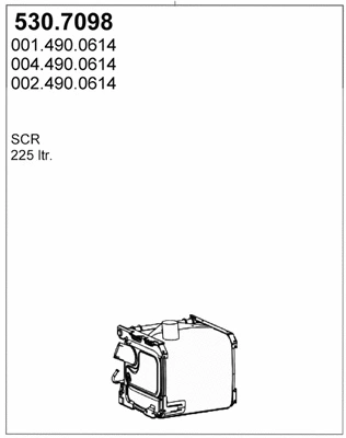 530.7098 ASSO Средний / конечный глушитель ОГ (фото 1)
