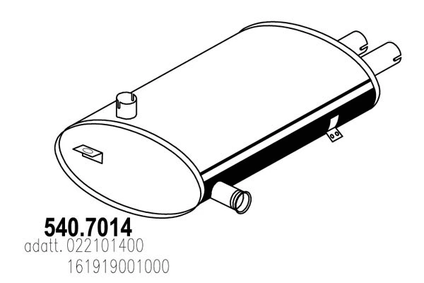 540.7014 ASSO Средний / конечный глушитель ОГ (фото 1)