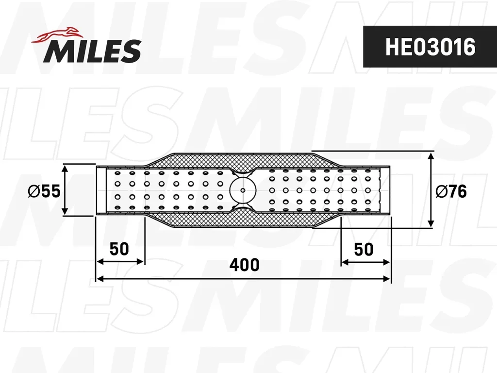 HE03016 MILES Труба выхлопного газа, универсальная (фото 2)