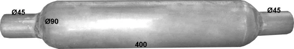00.244 POLMOSTROW Средний глушитель выхлопных газов, универсальный (фото 1)