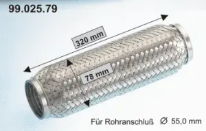 99.025.79 EBERSPÄCHER Гофрированная труба, выхлопная система (фото 1)