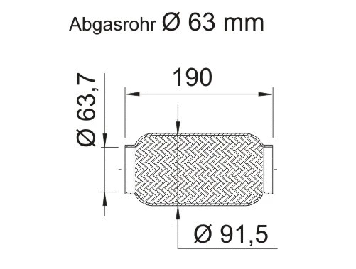 460286 ERNST Гофрированная труба, выхлопная система (фото 1)