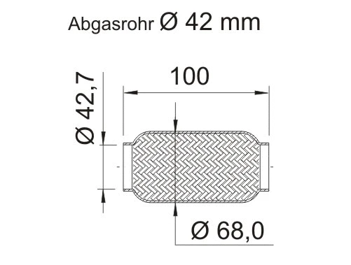 460354 ERNST Гофрированная труба, выхлопная система (фото 1)