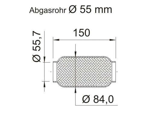 460408 ERNST Гофрированная труба, выхлопная система (фото 1)