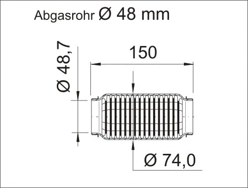 464000 ERNST Гофрированная труба, выхлопная система (фото 1)