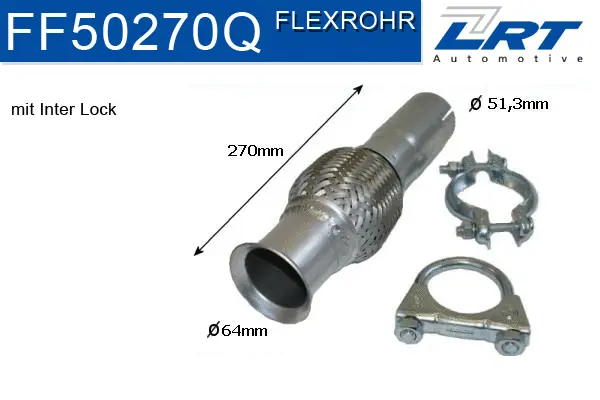 FF50270Q LRT Гофрированная труба, выхлопная система (фото 1)