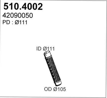 510.4002 ASSO Гофрированная труба, выхлопная система (фото 1)