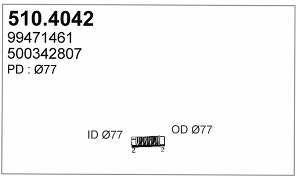 510.4042 ASSO Гофрированная труба, выхлопная система (фото 1)