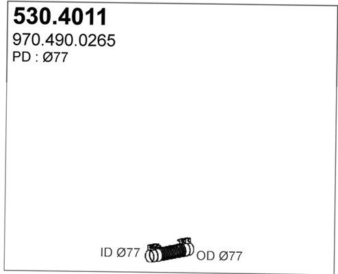 530.4011 ASSO Гофрированная труба, выхлопная система (фото 1)
