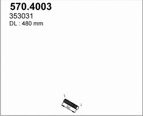 570.4003 ASSO Гофрированная труба, выхлопная система (фото 1)