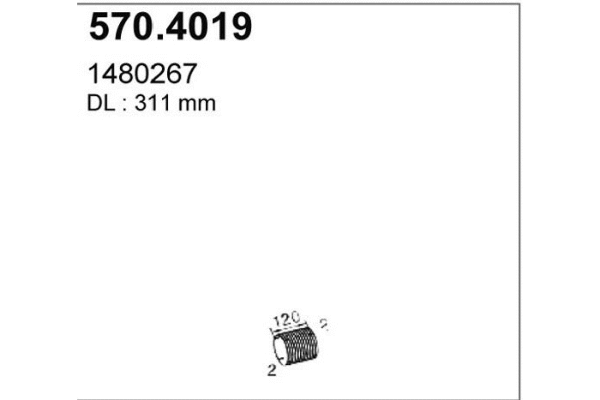 570.4019 ASSO Гофрированная труба, выхлопная система (фото 1)