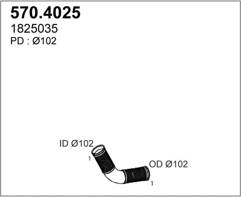 570.4025 ASSO Гофрированная труба, выхлопная система (фото 1)