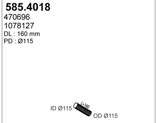 585.4018 ASSO Гофрированная труба, выхлопная система (фото 1)