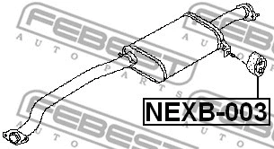 NEXB-003 FEBEST Буфер, глушитель (фото 2)