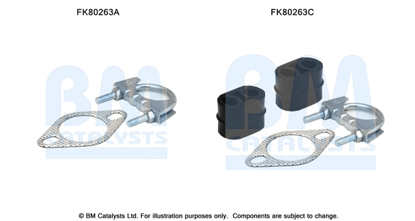 FK80263 BM CATALYSTS Монтажный комплект, катализатор (фото 1)