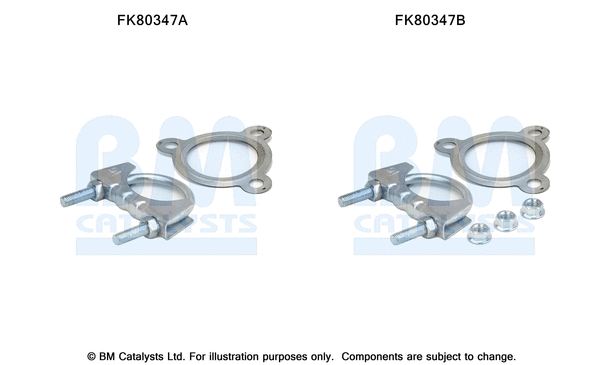 FK80347 BM CATALYSTS Монтажный комплект, катализатор (фото 1)