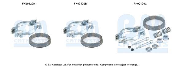 FK90120 BM CATALYSTS Монтажный комплект, катализатор (фото 1)