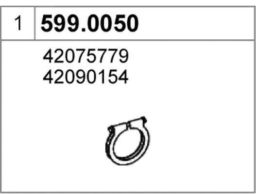599.0050 ASSO Монтажный комплект, глушитель (фото 1)