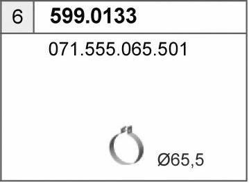 599.0133 ASSO Монтажный комплект, глушитель (фото 1)