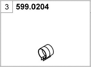 599.0204 ASSO Монтажный комплект, глушитель (фото 1)