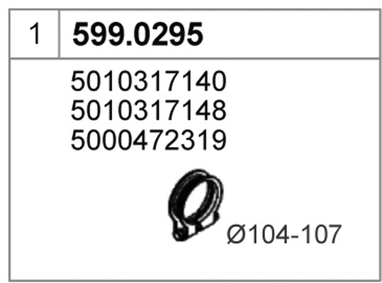 599.0295 ASSO Монтажный комплект, глушитель (фото 1)