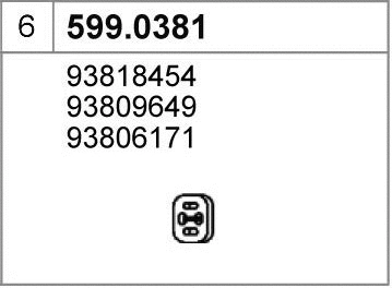 599.0381 ASSO Монтажный комплект, глушитель (фото 1)