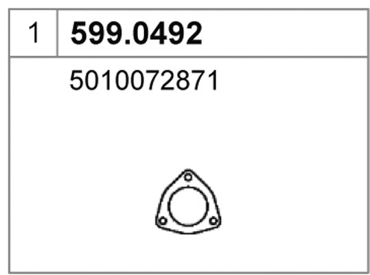 599.0492 ASSO Монтажный комплект, глушитель (фото 1)