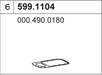 599.1104 ASSO Монтажный комплект, глушитель (фото 1)