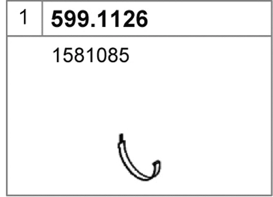 599.1126 ASSO Монтажный комплект, глушитель (фото 1)